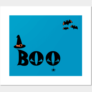 boo Funny Halloween Shirts For Women Kids Men Pumpkin Posters and Art